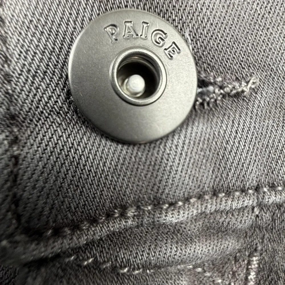 Paige Croft Jeans Mens 30x32 Gray Skinny Transcend Stretch Denim Icon USA Flaw